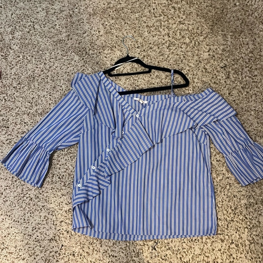 Off one shoulder, dress shirt